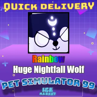 Rainbow Huge Nightfall Wolf