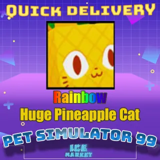 Rainbow Huge Pineapple Cat