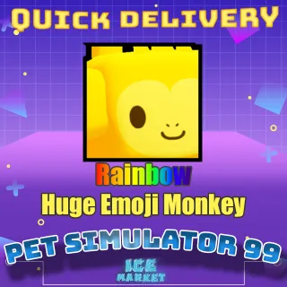 Rainbow Huge Emoji Monkey