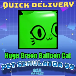 Huge Green Balloon Cat