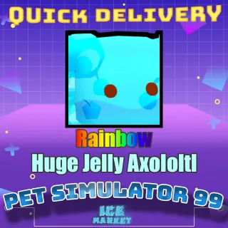 Rainbow Huge Jelly Axolotl
