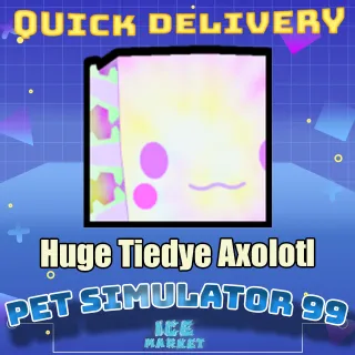 Huge Tiedye Axolotl