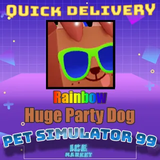 Rainbow Huge Party Dog