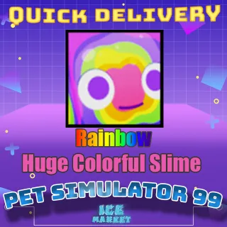Rainbow Huge Colorful Slime