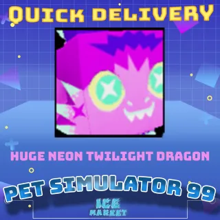 Huge Neon Twilight Dragon
