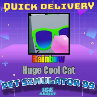Rainbow Huge Cool Cat