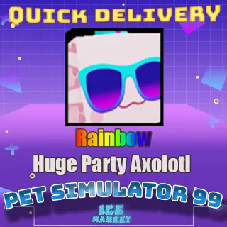 Rainbow Huge Party Axolotl