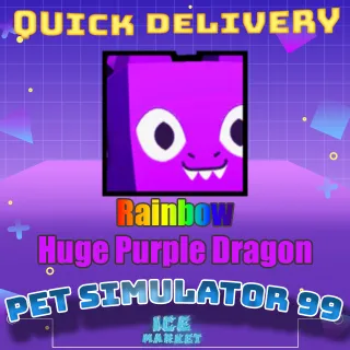 Rainbow Huge Purple Dragon