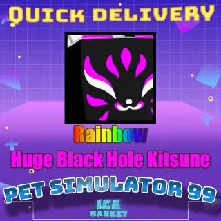 Rainbow Huge Black Hole Kitsune
