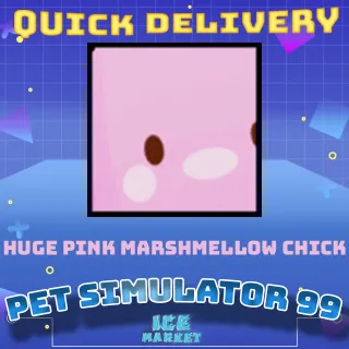 Huge Pink Marshmallow Chick