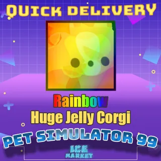 Rainbow Huge Jelly Corgi