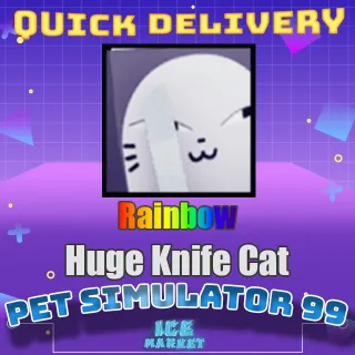 Rainbow Huge Knife Cat