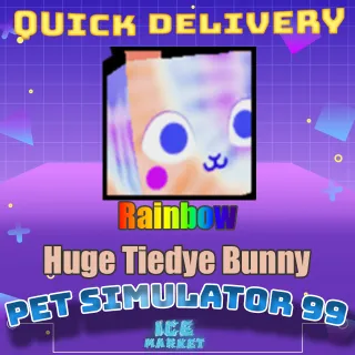 Rainbow Huge Tiedye Bunny