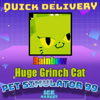 Rainbow Huge Grinch Cat
