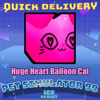 Huge Heart Balloon Cat