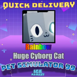 Rainbow Huge Cyborg Cat
