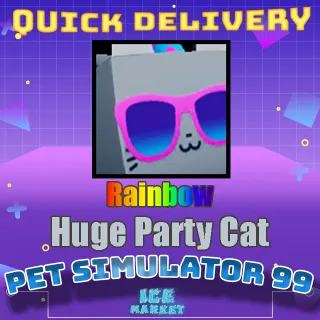 Rainbow Huge Party Cat