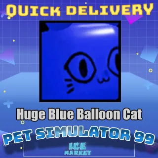 Huge Blue Balloon Cat