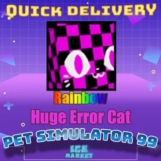 Rainbow Huge Error Cat
