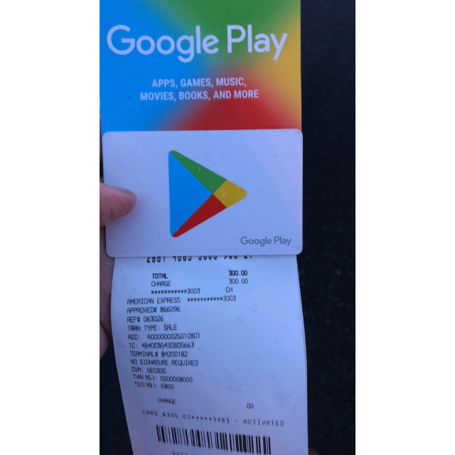 300 00 Gift Card Google Play Gift Cards Gameflip