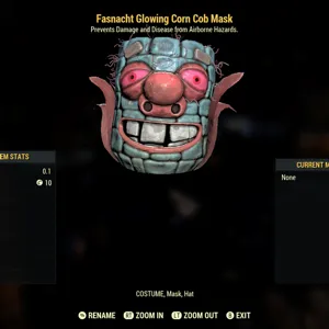 Glowing corn Cobb  mask