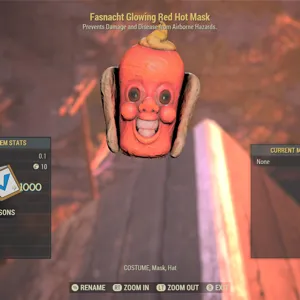 Glowing red hot mask