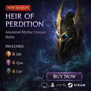 Diablo 4 | S12 | Rune | x6 Jah, x6 Que, x6 Gar | 1 Set Rune HEIR OF PERDITION 