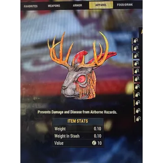 Fasnacht glowing jackalope mask