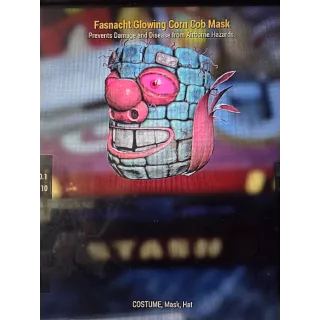 Fasnacht glowing corn cob mask