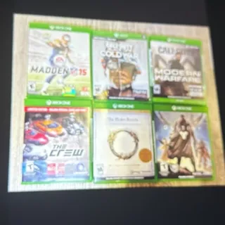 Xbox one game lot six games untested nice condition