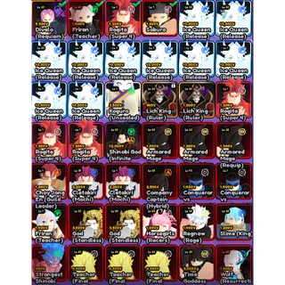 Anime vanguards Inventory | DM for Negotiation