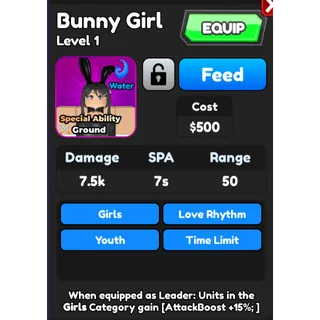 Bunny Girl ( Mai ) | All star tower defense