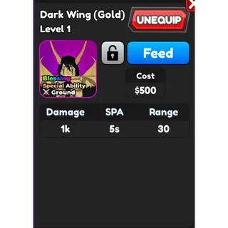 Dark wing ( GOLD ) | All star tower defense 