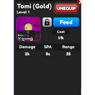 Gold Tomi ( Tobi ) | All star tower defense