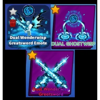 Blade ball | Dual Wonderwisp Greatsword SET | Bladeball