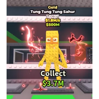 🔥Tung Tung Tung Sahur (Gold) [1.8M/s]🔥Cheapest/Instant - Steal a Brainrot