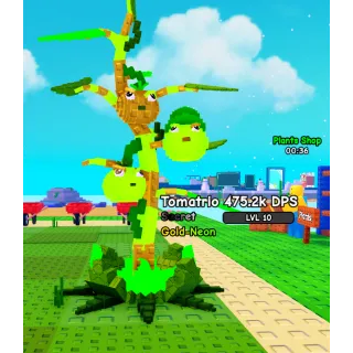 🔥Tomatrio [Gold-Neon] (475.2k DMG) (3kg)🔥Cheapest/Instant - Plants vs Brainrots