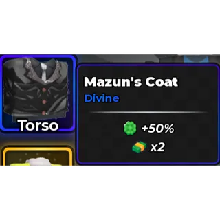 🔥 Mazun's Coat (Torso Gear) - Anime Dice🔥