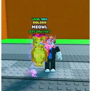 🔥Meowl 🟡Gold🟡 | Ancient | Level 1000 MAX - Swing Obby For Brainrots🔥