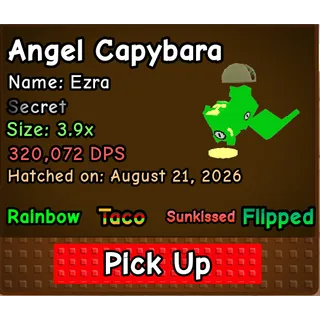 🔥Angel Capybara | Size 3.9x | DPS 320,072 - Capybaras Vs Plants🔥
