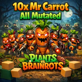 🔥*SALE* 10x Mr Carrot (All With Mutations) [Random]🔥Cheapest/Instant - Plants vs Brainrots