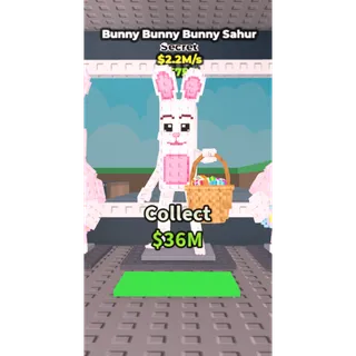 🔥Bunny Bunny Bunny Sahur [2.2M/s]🔥Cheapest/Instant - Steal a Brainrot