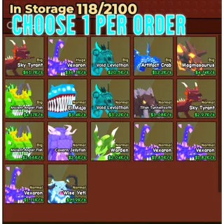 🔥Choose 1 Per Order | Divine Pets | Huge | Big - Catch And Tame🔥