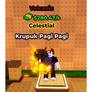 🔥Krupuk Pagi Pagi (🌋Volcanic🌋) (280.4T/s) - Kick a Lucky Block🔥