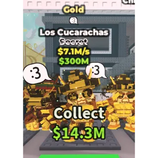 🔥Los Cucarachas (Gold+Trait) [7.1M/s]🔥Cheapest/Instant - Steal a Brainrot
