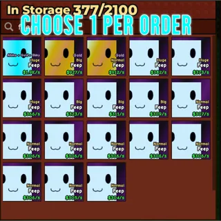 🔥Choose 1 Per Order | Secret | Feep | Colossal | Huge | Big - Catch And Tame🔥