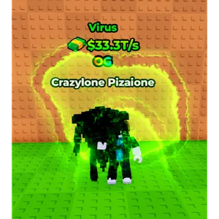 🔥Crazylone Pizaione (🦠Virus🦠) (33.3T/s) - Kick a Lucky Block🔥