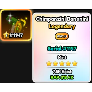 🔥Chimpanzini Bananini (Serial #1147) - Hypershot🔥