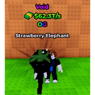 🔥Strawberry Elephant (🌀Void🌀) (62.3T/s) - Kick a Lucky Block🔥