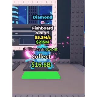 🔥Fishboard (Diamond+Nyan) [5.3M/s]🔥Cheapest/Instant - Steal a Brainrot